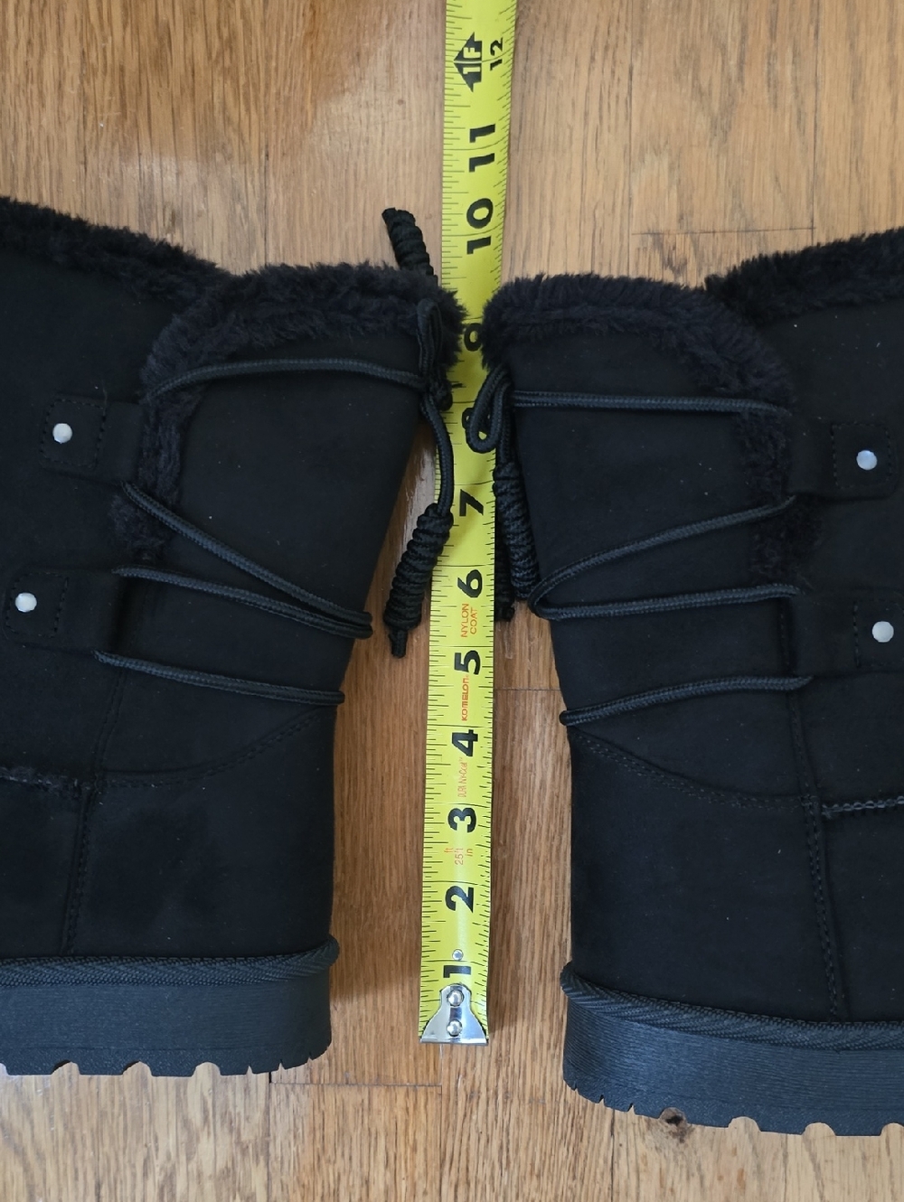 POP BRAND WOMEN'S BLACK SUEDELIKE SLIP-ON BOOTS SIZE 6.5. - Picture 10 of 15